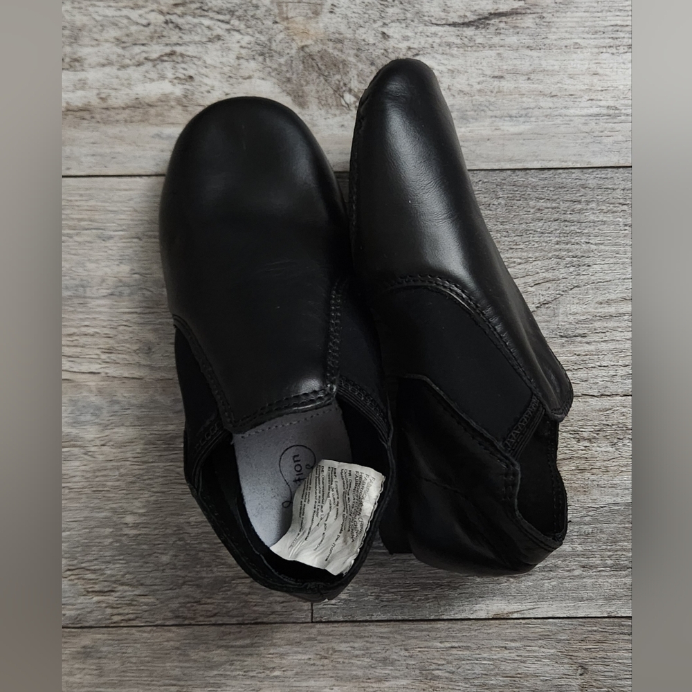 Revolution Little Girls Black Leather Jazz Dance Shoe- Style # 651